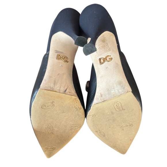 Dolce & Gabbana Women's Black Leather Mules Size 6 - Picture 7 of 7